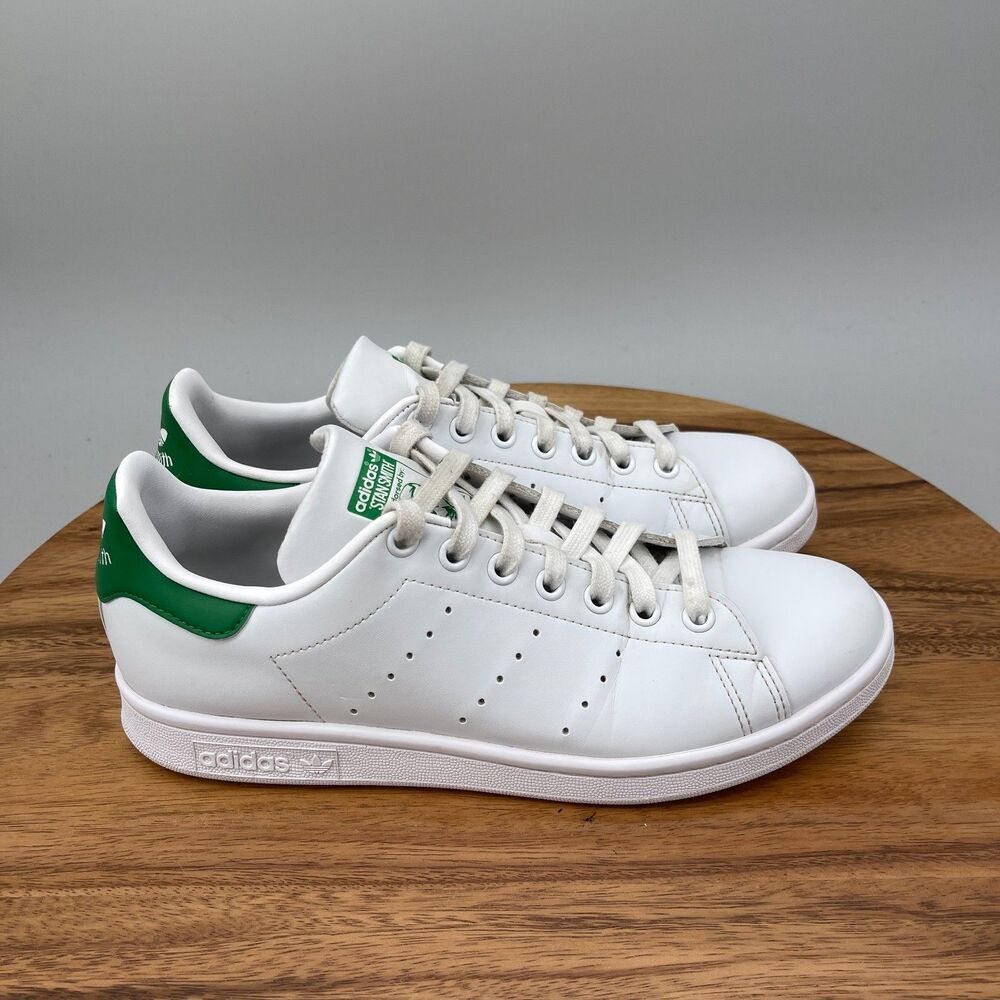 adidas Stan Smith Shoes Womens Size 8 White Leather Comfort Walking Sneakers